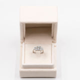 Vintage-Ring aus 14-karätigem Weißgold mit Diamant im Brillantschliff (1.62 ctw), 70er Jahre