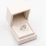 Vintage-Ring aus 14-karätigem Weißgold mit Diamant im Brillantschliff (1.62 ctw), 70er Jahre