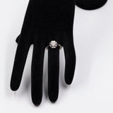 Vintage-Solitärring aus 18 Karat Weißgold mit einem Diamanten (0.46 ct), 60er Jahre