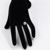 Vintage-Solitärring aus 18 Karat Weißgold mit einem Diamanten (0.46 ct), 60er Jahre