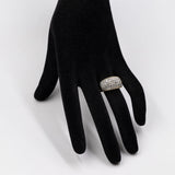 Anello vintage a fascia in oro giallo 14k con diamanti (1,32ctw), anni '70