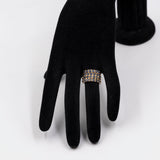 Anello vintage harem a 4 anelli in oro giallo 14k e zaffiri