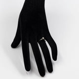 Anello solitario vintage in oro bianco 14k con diamante (0,15ct), anni '70