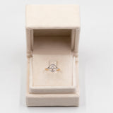 Anello antico in oro giallo 18k con diamanti, anni '20