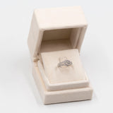 Anello vintage in platino 900 con 1ct di diamanti di taglio brillante
