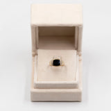 Anello vintage in oro giallo 8k con onice e diamanti