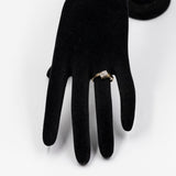 Anello vintage in oro giallo 9k con diamanti (0,12ctw)