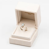 Vintage-Ring aus 14-karätigem Weißgold mit Aquamarin (2 Karat) und Diamant (0,05 Karat), 60er/70er Jahre