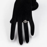 Anello antico in oro giallo 18k con diamanti, anni '20