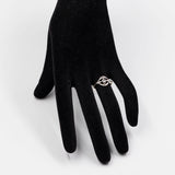 Anello antico in oro giallo 18k con diamanti, anni '20