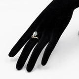 Vintage-Ring aus 14-karätigem Weißgold mit Aquamarin (2 Karat) und Diamant (0,05 Karat), 60er/70er Jahre