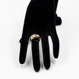 Vintage-Ring aus 14-karätigem Gelbgold mit Onyx, 70er/80er Jahre