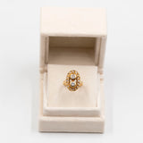 Anel de diamante vintage em ouro amarelo 18k (0,80 ctw)