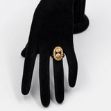 Anel de diamante vintage em ouro amarelo 18k (0,80 ctw)