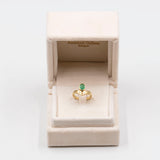Vintage-Ring aus 14-karätigem Gelbgold mit Smaragd (0.45 ct), 70er Jahre