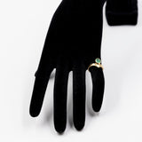 Vintage-Ring aus 14-karätigem Gelbgold mit Smaragd (0.45 ct), 70er Jahre