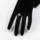 Vintage 14K white gold ring with brilliant cut diamonds (0.46ctw approx.), 70s