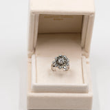 Vintage-Diamantring aus 18 Karat Gold und Platin mit einem Gesamtgewicht von 1.20 ctw, 60er Jahre