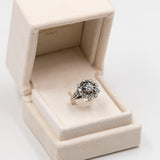 Vintage-Diamantring aus 18 Karat Gold und Platin mit einem Gesamtgewicht von 1.20 ctw, 60er Jahre