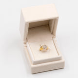 Bague diamant vintage en or jaune 18 carats (0.22 ct), années 70/80