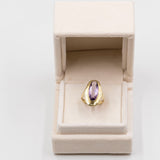 Vintage-Ring aus 14 Karat Gelbgold mit Amethyst (6 Karat), 60er/70er Jahre
