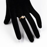 ANELLO VINTAGE A MARGHERITA IN ORO GIALLO 18K E DIAMANTI (0.51CTW)