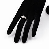 ANELLO A GOCCIA IN PLATINO 900 E DIAMANTI (0.73CTW)
