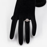 Anello vintage in platino 900 con diamante centrale di 0,59ct e diamanti di contorno (0,35ctw)