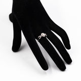 ANELLO A GOCCIA IN PLATINO 900 E DIAMANTI (0.73CTW)