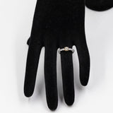 Anello vintage in platino 900 e oro giallo 18k con diamante centrale fancy di 0,508ct e diamanti laterali (0,45ctw)