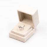 ANELLO A GOCCIA IN PLATINO 900 E DIAMANTI (0.73CTW)