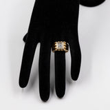 Vintage-Herrenring aus 18 Karat Gelbgold mit 1 Karat Diamant im Altschliff, 50er Jahre