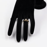 Vintage Solitärring aus 14 Karat Gelbgold mit Diamant im Brillantschliff (ca. 0.20 Karat), 70er Jahre