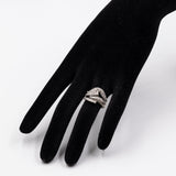 Vintage-Ring aus 18-karätigem Weißgold mit Diamanten (ca. 1 Karat), 1992