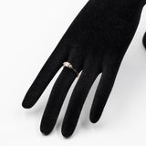 Bague vintage en or jaune 9 carats et diamants platine