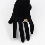 Anello vintage tourbillon in oro giallo 14k con diamanti (1ctw), anni '70