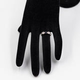 Vintage 14k white gold ring with sapphire and diamonds