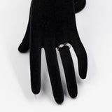 Vintage 14k white gold ring with sapphire and diamonds