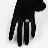 Anello vintage in oro bianco 14k con diamanti (0,60ctw), anni '70