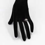 Anello vintage in oro bianco 14k con diamanti (0,60ctw), anni '70