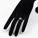 Anello vintage in oro giallo 9k e diamanti (0,22ctw)