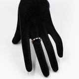 Anello vintage in oro giallo 9k con zaffiri (0,40ctw) e diamanti