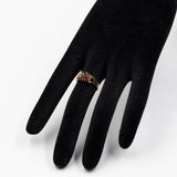 Anello vintage in oro giallo 9k con granati (0,15ct)