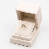 Anello vintage in oro giallo 9k e diamanti (0,22ctw)