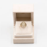 Anello vintage in oro giallo 8k con lavorazione a filigrana