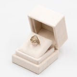 Anello vintage in oro giallo 8k con lavorazione a filigrana