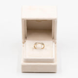 Anello vintage in oro giallo 9k e diamanti