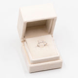 Anello vintage solitario in oro bianco 18k con diamante (0,07ct)