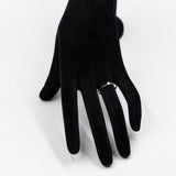 Anello vintage solitario in oro bianco 18k con diamante (0,07ct)