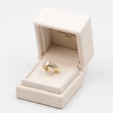 Vintage-Ring aus 18-karätigem Gold mit braunem Marquise-Diamanten (0,70 ct) und Brillanten (0.35 ctw), 70er Jahre